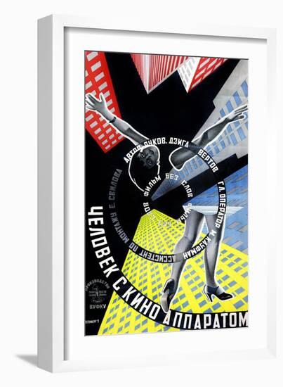 The Man with a Movie Camera, 1929-null-Framed Premium Giclee Print