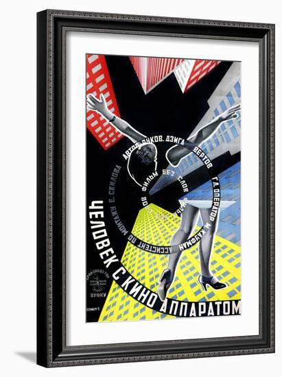 The Man with a Movie Camera, 1929-null-Framed Premium Giclee Print