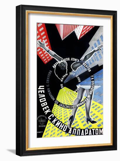 The Man with a Movie Camera, 1929-null-Framed Premium Giclee Print