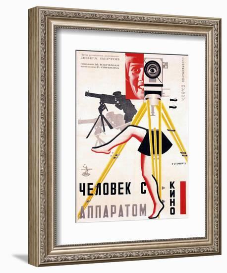 The Man with a Movie Camera, 1929-null-Framed Art Print