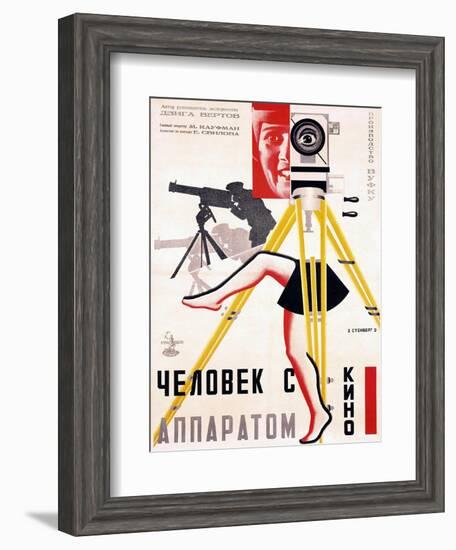 The Man with a Movie Camera, 1929-null-Framed Art Print