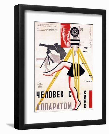 The Man with a Movie Camera, 1929-null-Framed Art Print