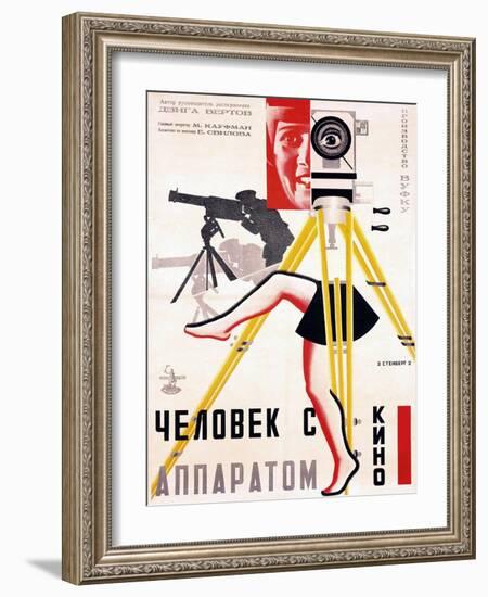 The Man with a Movie Camera, 1929-null-Framed Art Print