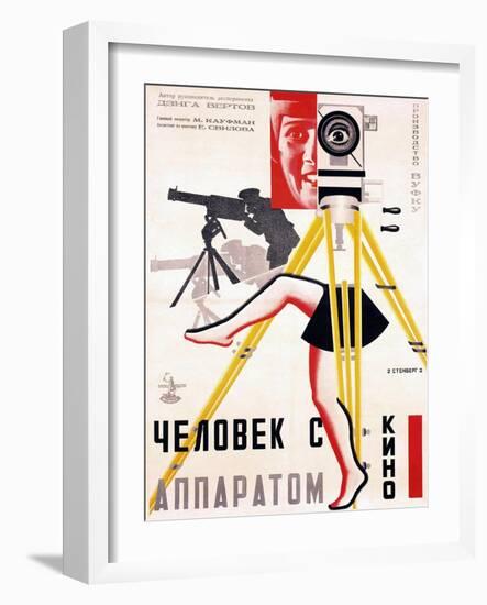 The Man with a Movie Camera, 1929-null-Framed Art Print