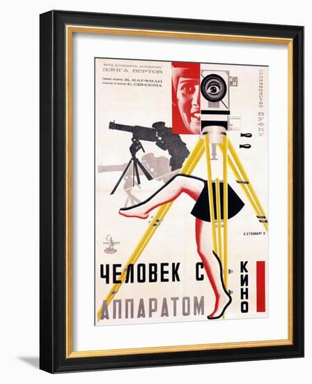 The Man with a Movie Camera, 1929-null-Framed Art Print