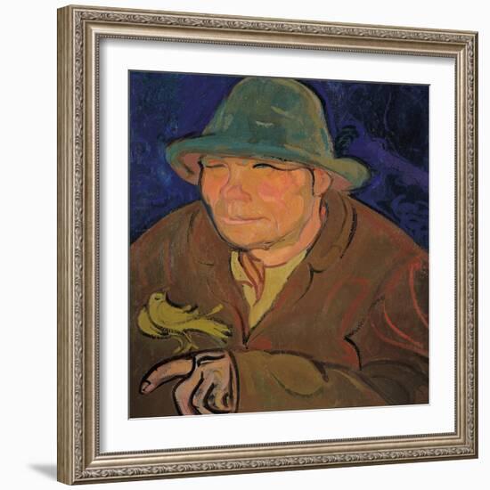 The Man with the Canary-Gino Rossi-Framed Giclee Print