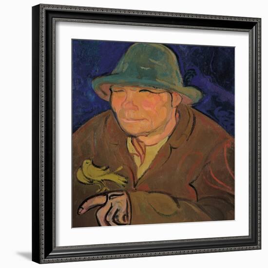 The Man with the Canary-Gino Rossi-Framed Giclee Print