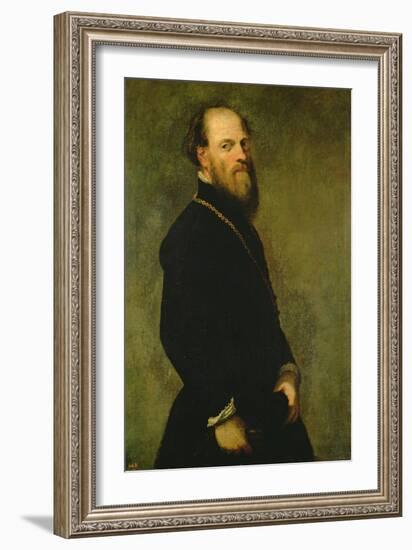The Man with the Gold Chain, C.1550-Jacopo Robusti Tintoretto-Framed Giclee Print