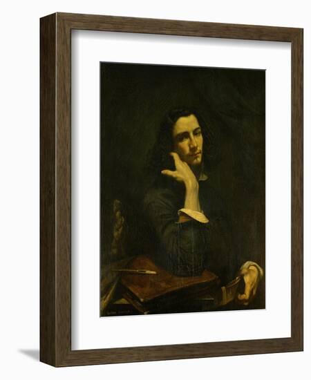 The Man with the Leather Belt, Self-Portrait, 1846-Gustave Courbet-Framed Giclee Print