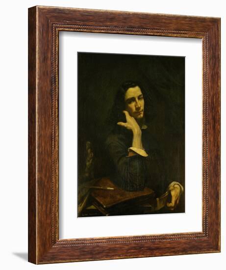 The Man with the Leather Belt, Self-Portrait, 1846-Gustave Courbet-Framed Giclee Print