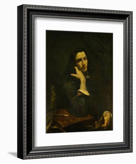 The Man with the Leather Belt, Self-Portrait, 1846-Gustave Courbet-Framed Giclee Print