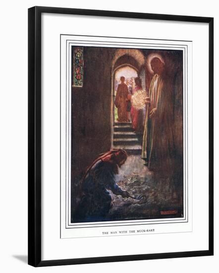 The Man with the Muck Rake-John Byam Liston Shaw-Framed Giclee Print