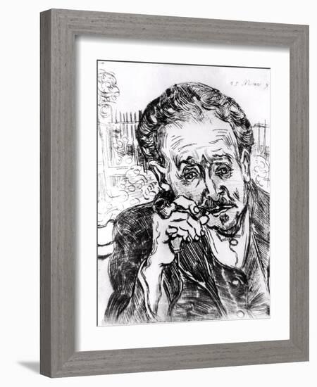 The Man with the Pipe, Portrait of Doctor Paul Gachet 15th March 1890-Vincent van Gogh-Framed Giclee Print