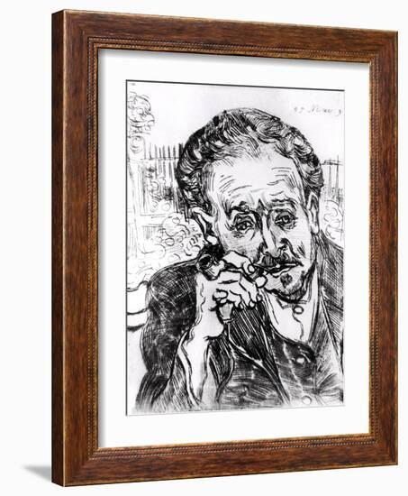 The Man with the Pipe, Portrait of Doctor Paul Gachet 15th March 1890-Vincent van Gogh-Framed Giclee Print