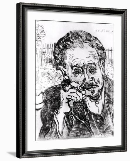 The Man with the Pipe, Portrait of Doctor Paul Gachet 15th March 1890-Vincent van Gogh-Framed Giclee Print