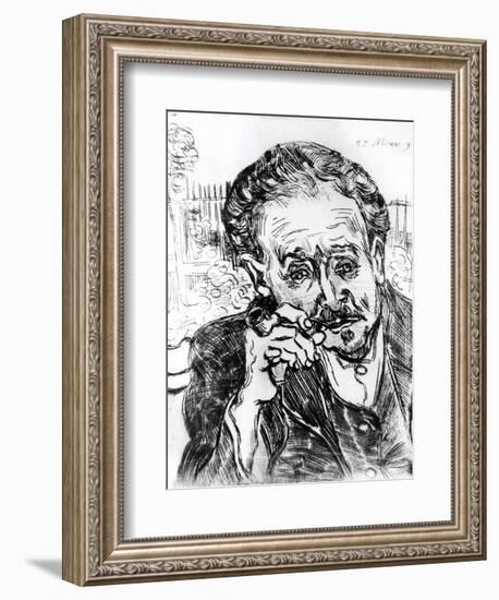 The Man with the Pipe, Portrait of Doctor Paul Gachet 15th March 1890-Vincent van Gogh-Framed Giclee Print