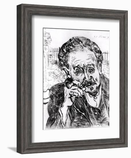 The Man with the Pipe, Portrait of Doctor Paul Gachet 15th March 1890-Vincent van Gogh-Framed Giclee Print