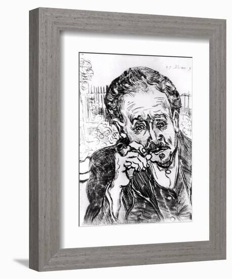 The Man with the Pipe, Portrait of Doctor Paul Gachet 15th March 1890-Vincent van Gogh-Framed Giclee Print