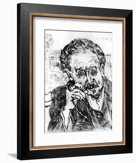 The Man with the Pipe, Portrait of Doctor Paul Gachet 15th March 1890-Vincent van Gogh-Framed Giclee Print