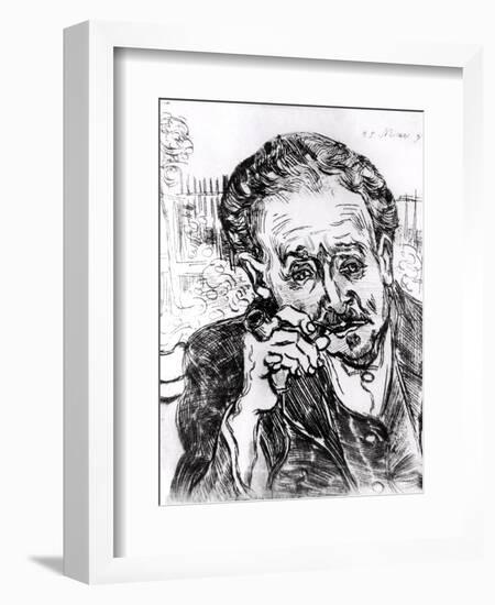 The Man with the Pipe, Portrait of Doctor Paul Gachet 15th March 1890-Vincent van Gogh-Framed Giclee Print