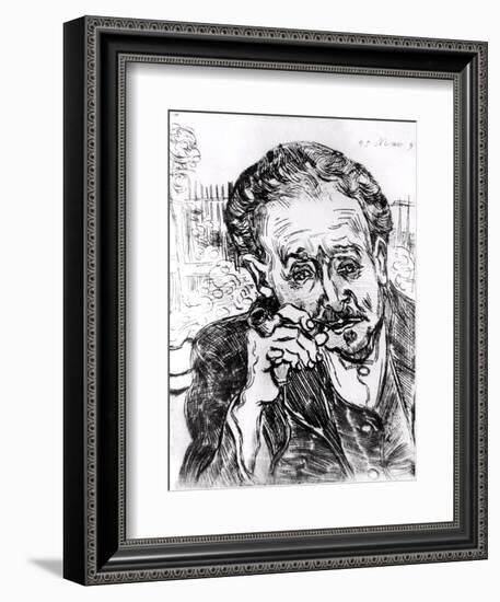 The Man with the Pipe, Portrait of Doctor Paul Gachet 15th March 1890-Vincent van Gogh-Framed Giclee Print