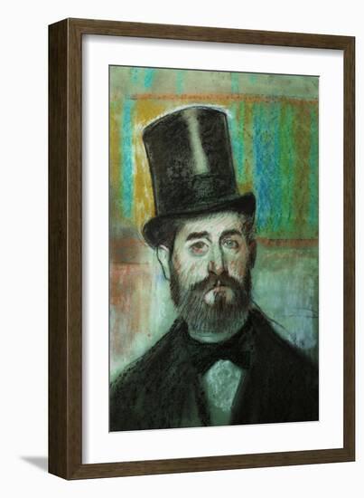 The Man with the Top-Hat, 1834-Edgar Degas-Framed Giclee Print