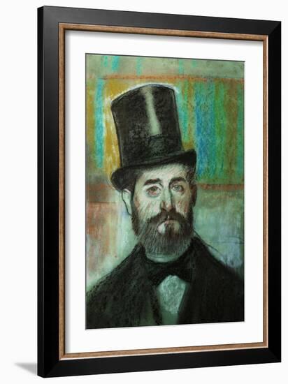 The Man with the Top-Hat, 1834-Edgar Degas-Framed Giclee Print