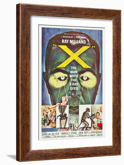 The Man With the X-Ray Eyes, poster art, 1963-null-Framed Art Print