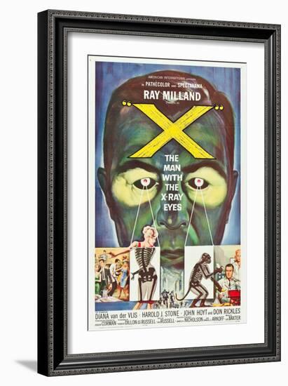 The Man With the X-Ray Eyes, poster art, 1963-null-Framed Art Print