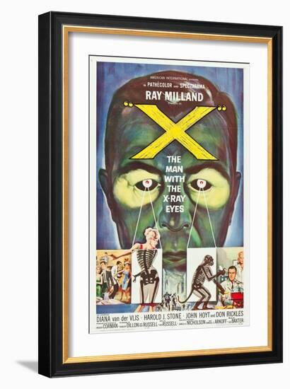 The Man With the X-Ray Eyes, poster art, 1963-null-Framed Art Print