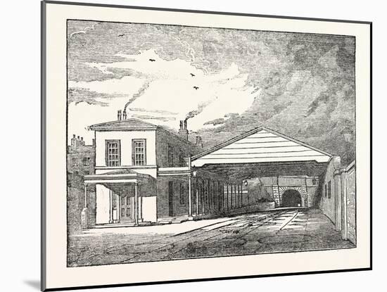 The Manchester and Liverpool Railway: Entrance of the Tunnel at Edge Hill-null-Mounted Giclee Print