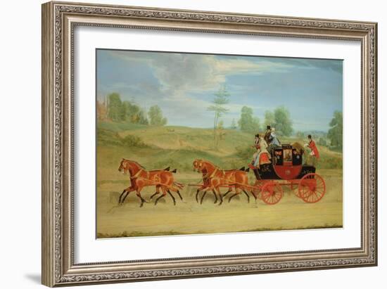 The Manchester and London Royal Mail Coach-James Pollard-Framed Giclee Print