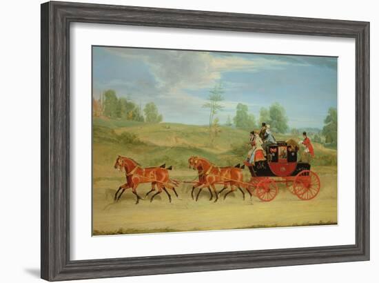 The Manchester and London Royal Mail Coach-James Pollard-Framed Giclee Print