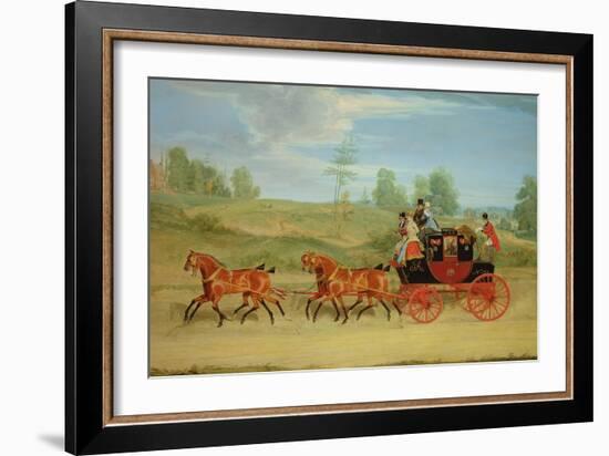 The Manchester and London Royal Mail Coach-James Pollard-Framed Giclee Print