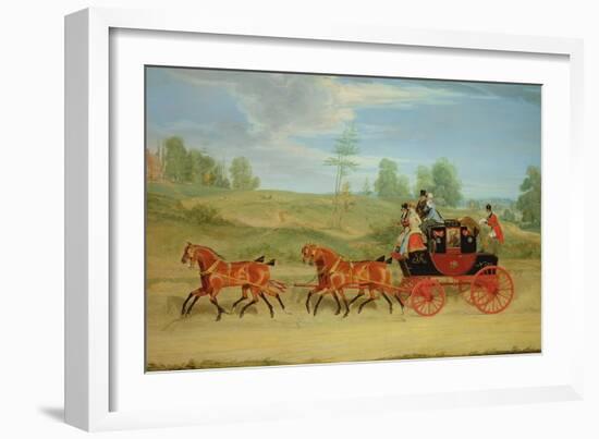 The Manchester and London Royal Mail Coach-James Pollard-Framed Giclee Print