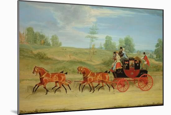 The Manchester and London Royal Mail Coach-James Pollard-Mounted Giclee Print