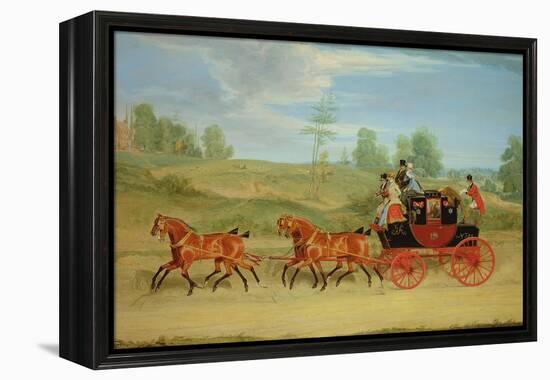 The Manchester and London Royal Mail Coach-James Pollard-Framed Premier Image Canvas