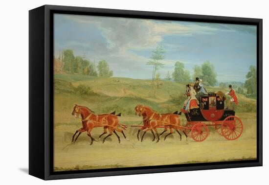 The Manchester and London Royal Mail Coach-James Pollard-Framed Premier Image Canvas