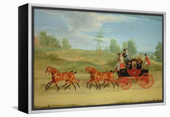 The Manchester and London Royal Mail Coach-James Pollard-Framed Premier Image Canvas