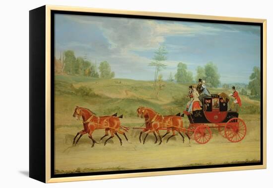 The Manchester and London Royal Mail Coach-James Pollard-Framed Premier Image Canvas