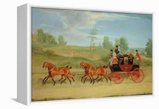 The Manchester and London Royal Mail Coach-James Pollard-Framed Premier Image Canvas