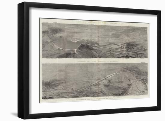 The Manchester Ship Canal, Bird'S-Eye View of its Course, from Liverpool to Manchester-null-Framed Giclee Print