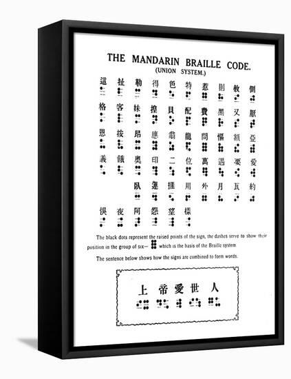 'The Mandarin Braille Code (Union System)', 1919-Unknown-Framed Premier Image Canvas