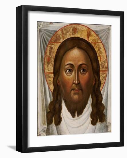 The Mandylion, the Face of the Saviour on a White Kerchief, Moscow, 1742-null-Framed Giclee Print