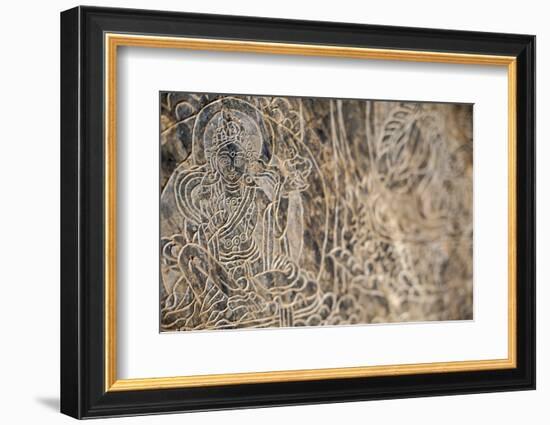 The Mani Stone Carvings in Manaslu Region are Some of Most Detailed and Beautiful in Himalayas-Alex Treadway-Framed Photographic Print