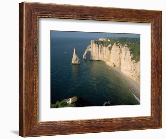 The Manneport Arch and Aiguille of Etretat Cliffs, France-Franz-Marc Frei-Framed Photographic Print