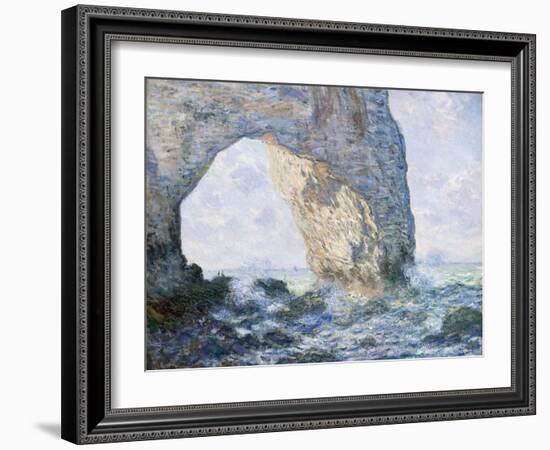 The Manneporte (Etretat)-Claude Monet-Framed Premium Giclee Print