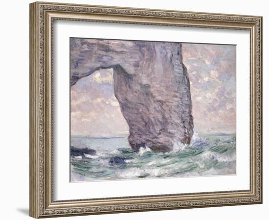 The Manneporte Seen from Below, 1883-Claude Monet-Framed Giclee Print