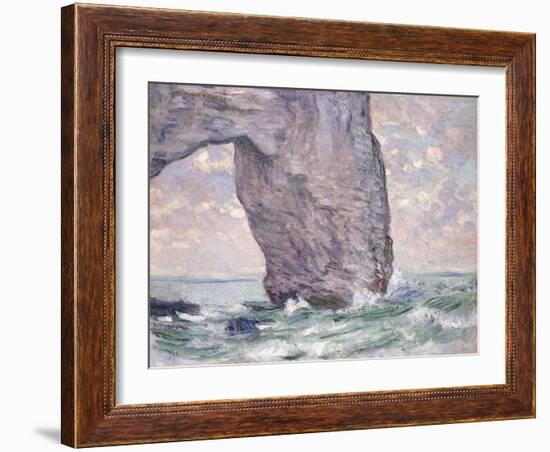 The Manneporte Seen from Below, 1883-Claude Monet-Framed Giclee Print