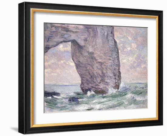 The Manneporte Seen from Below, 1883-Claude Monet-Framed Giclee Print